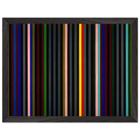 Black Grey Beat - 1964 by Gene Davis — Framed art print at Zephyeer