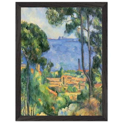 View of L'Estaque and Chateaux d'If by Paul Cézanne — Framed art print at Zephyeer