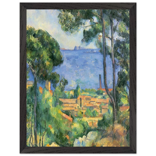 View of L'Estaque and Chateaux d'If by Paul Cézanne — Framed art print at Zephyeer