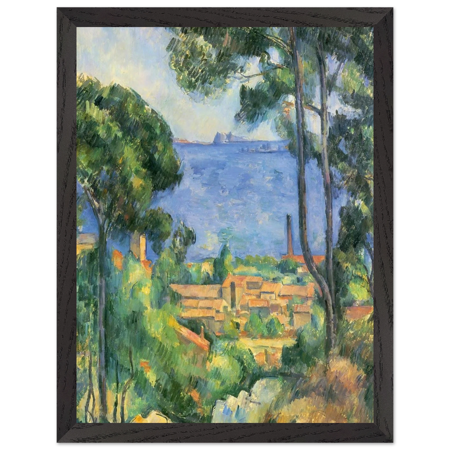 View of L'Estaque and Chateaux d'If by Paul Cézanne — Framed art print at Zephyeer