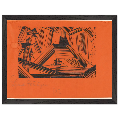 VOLCANO VULKAN 1919 by Lyonel Feininger — Framed art print at Zephyeer