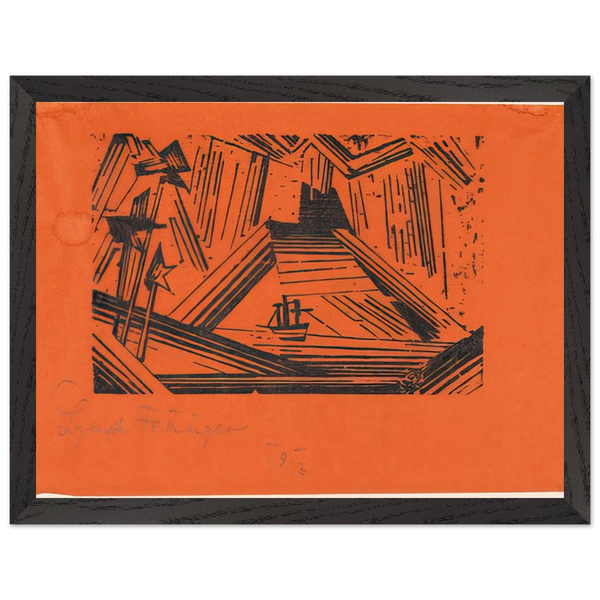 VOLCANO VULKAN 1919 by Lyonel Feininger — Framed art print at Zephyeer