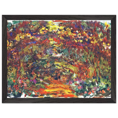 Path under the Rose Trellises, Giverny by Claude Monet — Framed art print at Zephyeer
