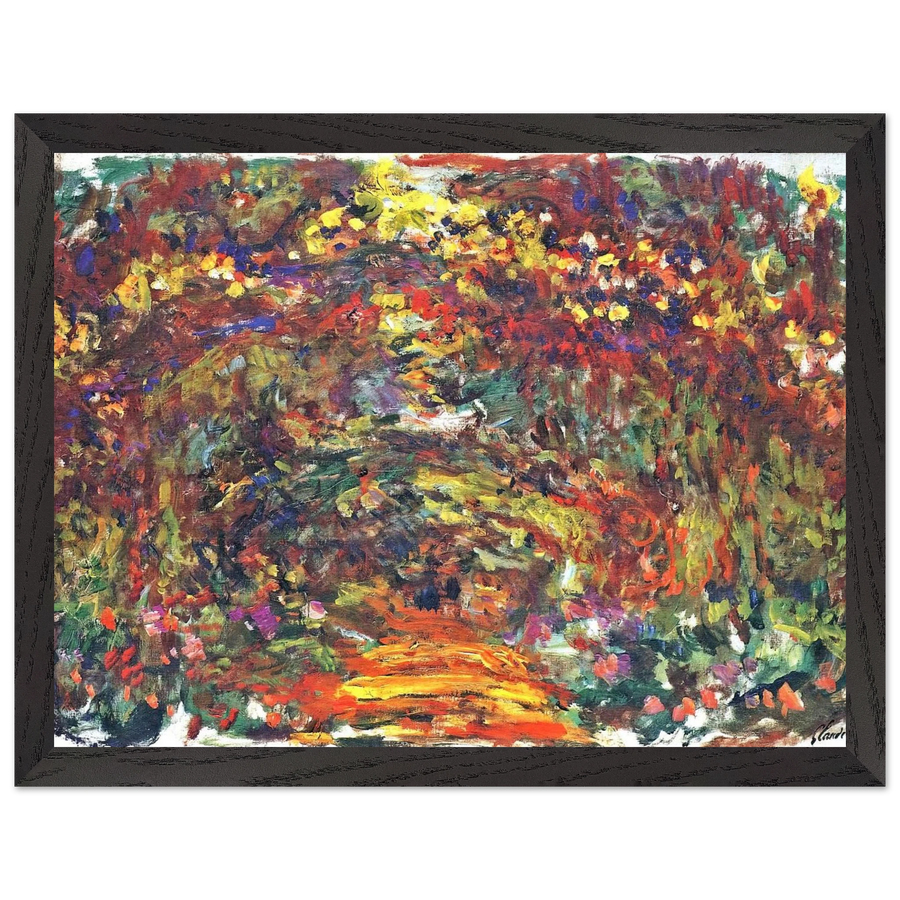 Path under the Rose Trellises, Giverny by Claude Monet — Framed art print at Zephyeer