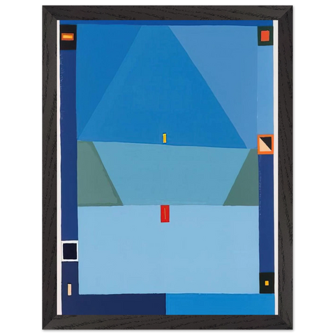 NO TITLE BLUE ABSTRACTION 1997 by Jerzy Nowosielski — Framed art print at Zephyeer
