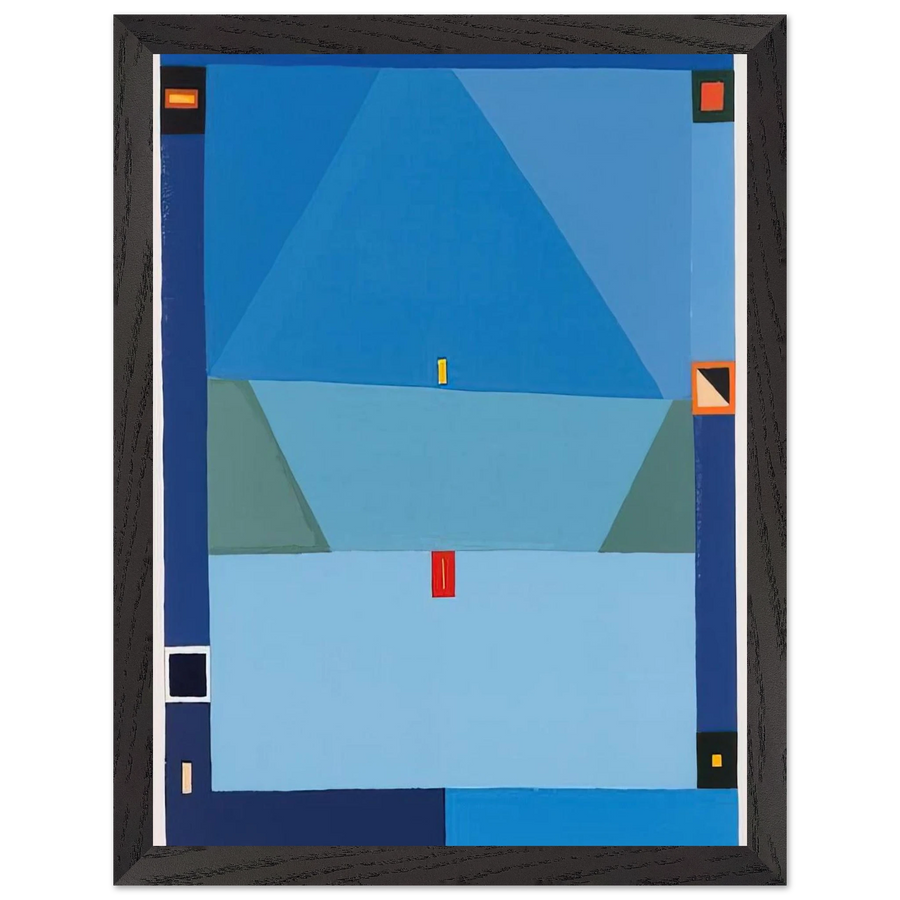 NO TITLE BLUE ABSTRACTION 1997 by Jerzy Nowosielski — Framed art print at Zephyeer
