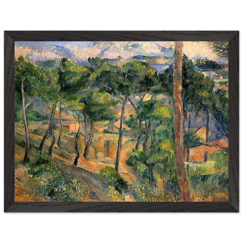 L'Estaque View Through The Pines by Paul Cézanne — Framed art print at Zephyeer