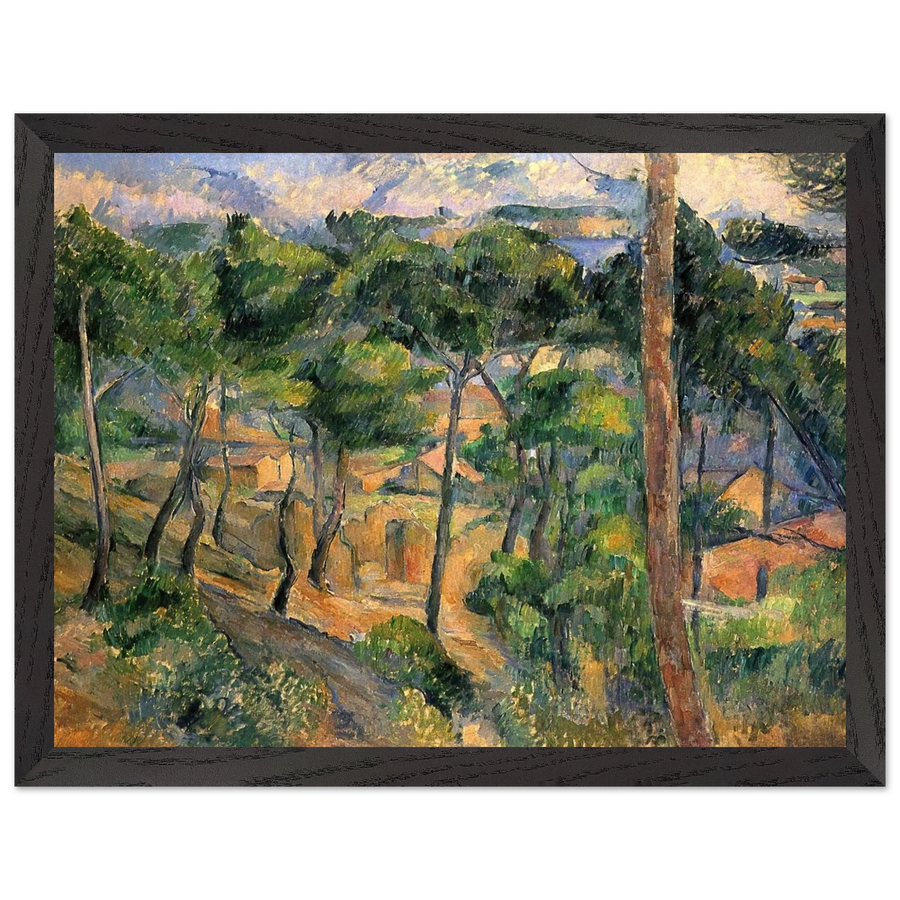 L'Estaque View Through The Pines by Paul Cézanne — Framed art print at Zephyeer