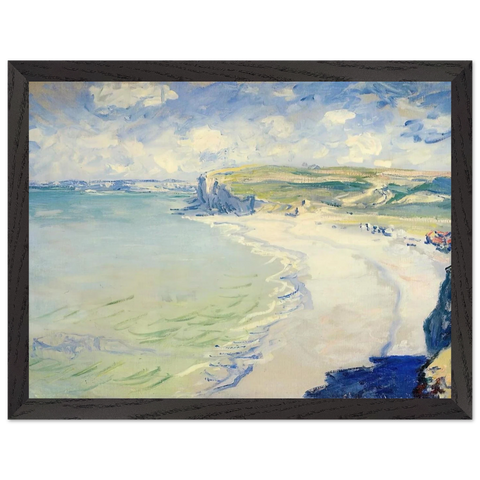 The Beach at Pourville by Claude Monet — Framed art print at Zephyeer
