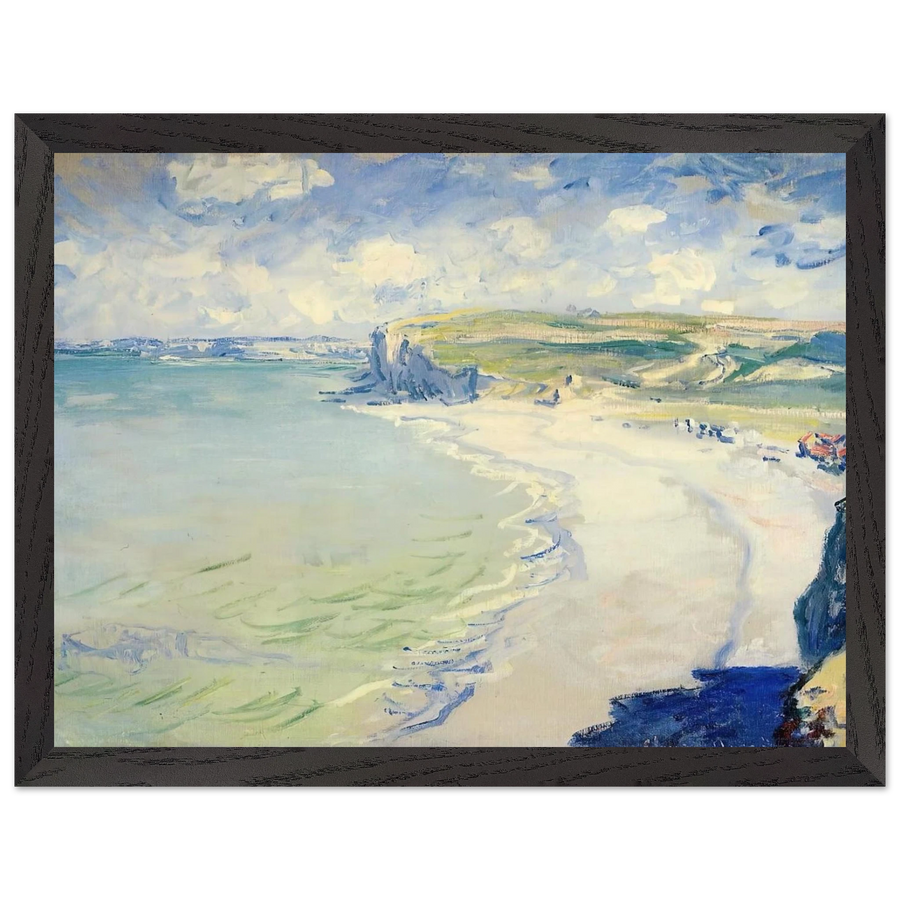 The Beach at Pourville by Claude Monet — Framed art print at Zephyeer