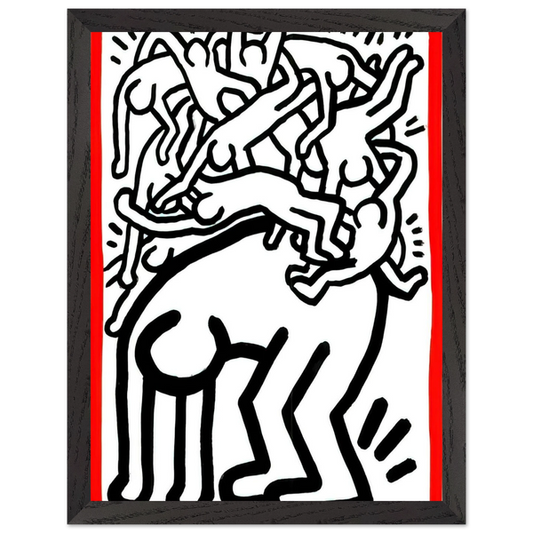 FIGHT AIDS WORLDWIDE 1990 by Keith Haring — Framed art print at Zephyeer