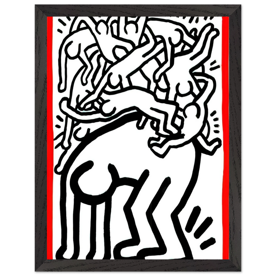 FIGHT AIDS WORLDWIDE 1990 by Keith Haring — Framed art print at Zephyeer