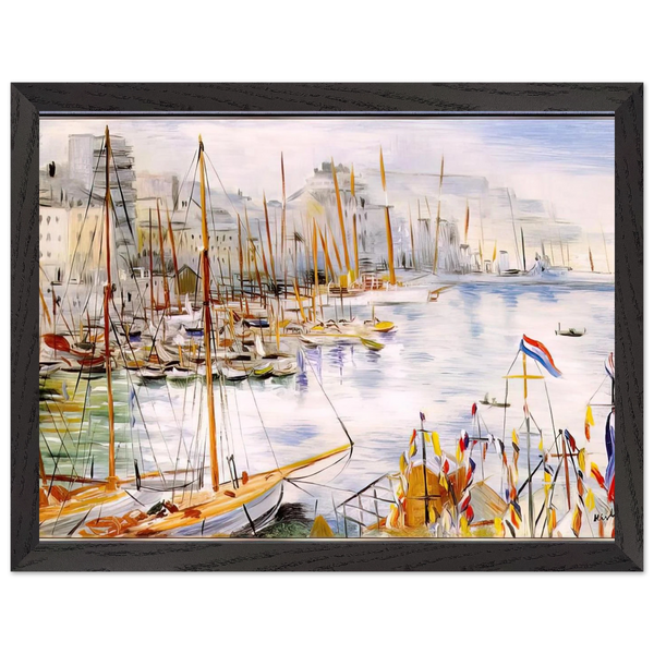 MARSEILLE PORT by Moise Kisling — Framed art print at Zephyeer