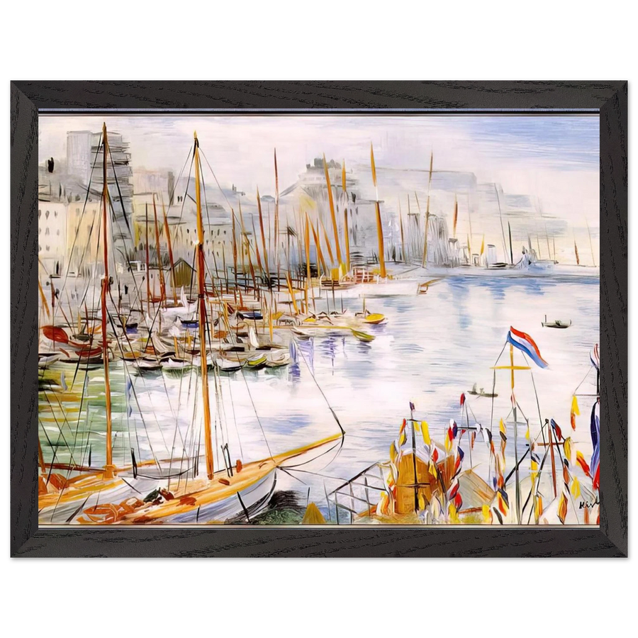 MARSEILLE PORT by Moise Kisling — Framed art print at Zephyeer