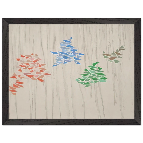 Colors on Gray - 1975 by Robert Goodnough — Framed art print at Zephyeer