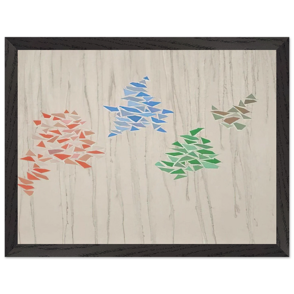 Colors on Gray - 1975 by Robert Goodnough — Framed art print at Zephyeer