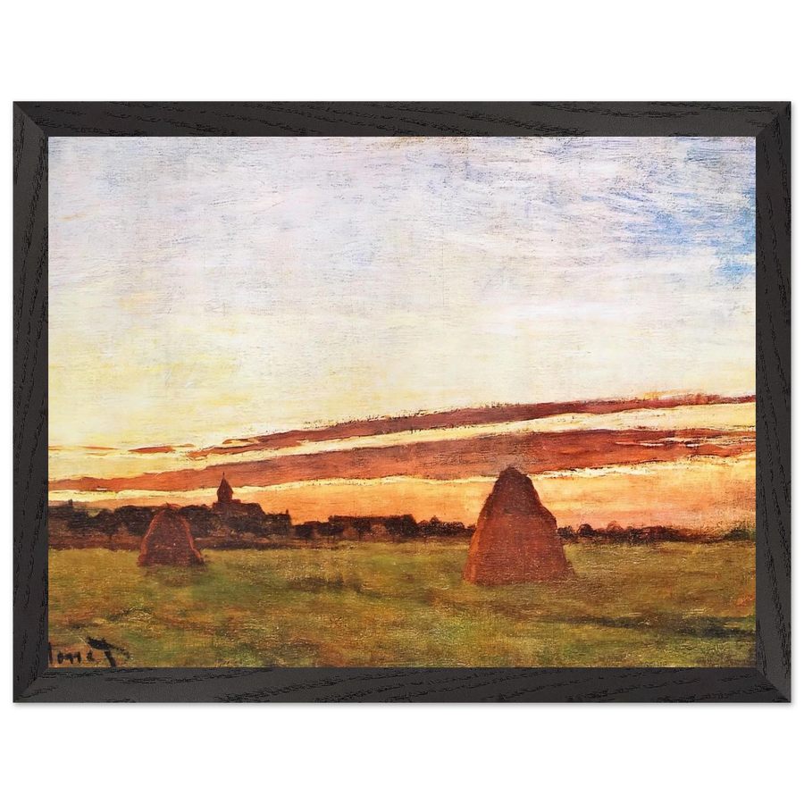 Haystacks at Chailly by Claude Monet — Framed art print at Zephyeer