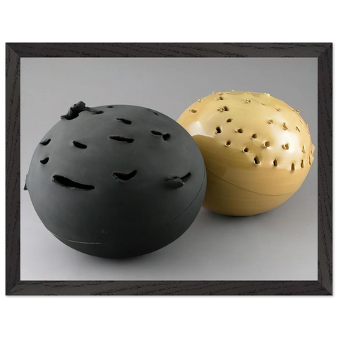 Sphere - 1957 by Lucio Fontana — Framed art print at Zephyeer