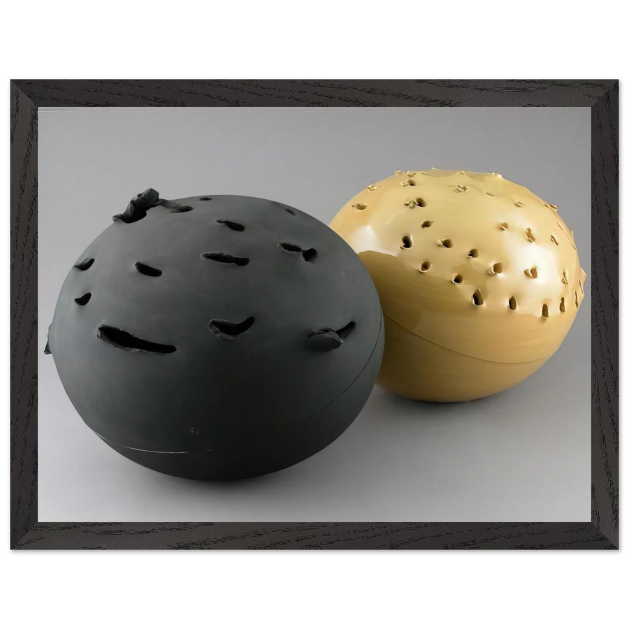 Sphere - 1957 by Lucio Fontana — Framed art print at Zephyeer