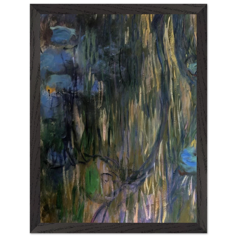 Water Lilies, Reflections of Weeping Willows left half by Claude Monet — Framed art print at Zephyeer
