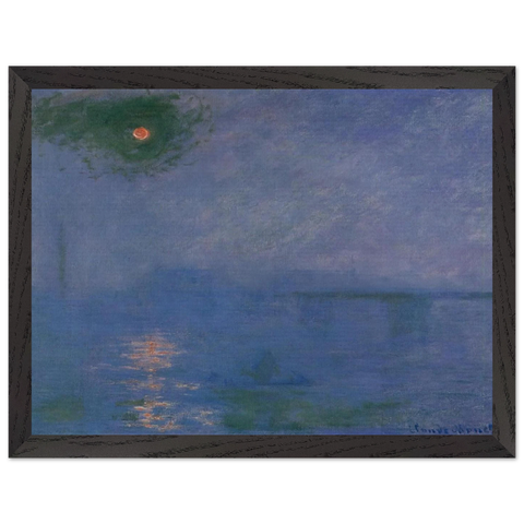 Charing Cross Bridge, Fog on the Themes by Claude Monet — Framed art print at Zephyeer