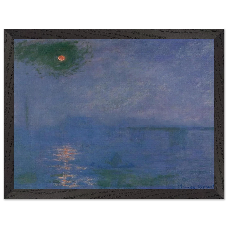 Charing Cross Bridge, Fog on the Themes by Claude Monet — Framed art print at Zephyeer