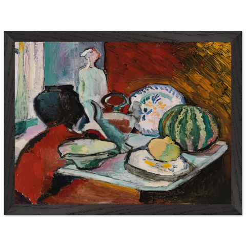 DISHES AND MELON 1907 by Henri Matisse — Framed art print at Zephyeer
