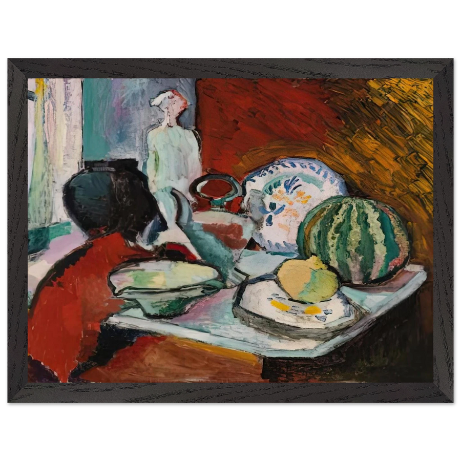 DISHES AND MELON 1907 by Henri Matisse — Framed art print at Zephyeer