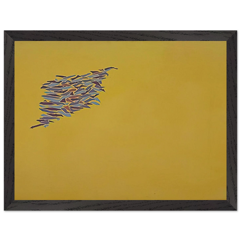 Colors on Yellow Gold - 1973 by Robert Goodnough — Framed art print at Zephyeer