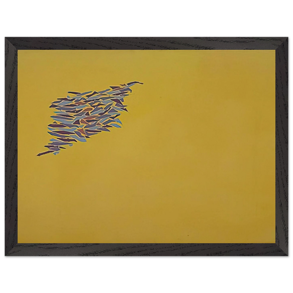 Colors on Yellow Gold - 1973 by Robert Goodnough — Framed art print at Zephyeer