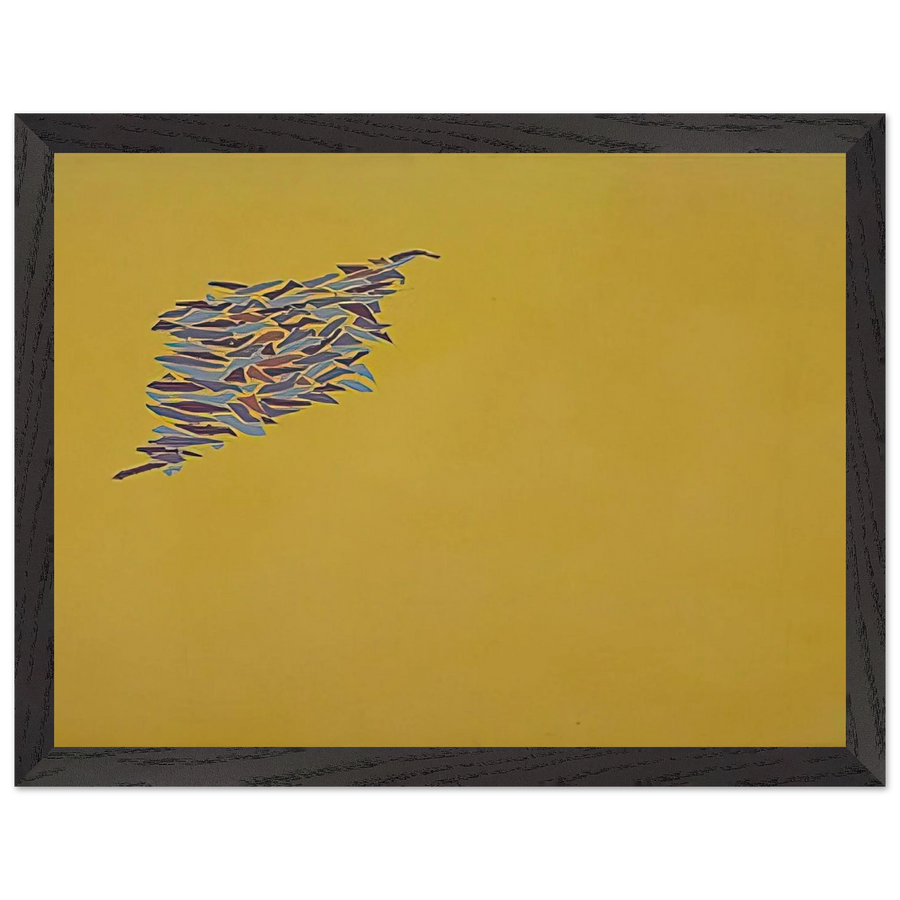 Colors on Yellow Gold - 1973 by Robert Goodnough — Framed art print at Zephyeer
