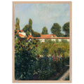 THE GARDEN OF PETIT GENNEVILLERS THE PINK ROOFS by Gustave Caillebotte — Framed art print at Zephyeer