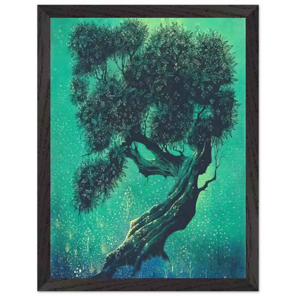 Solitary Bonsai by Eyvind Earle — Framed art print at Zephyeer