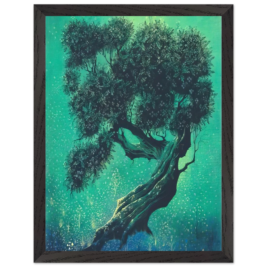 Solitary Bonsai by Eyvind Earle — Framed art print at Zephyeer