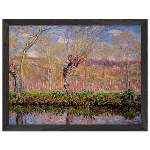 The Banks of the River Epte in Springtime by Claude Monet — Framed art print at Zephyeer