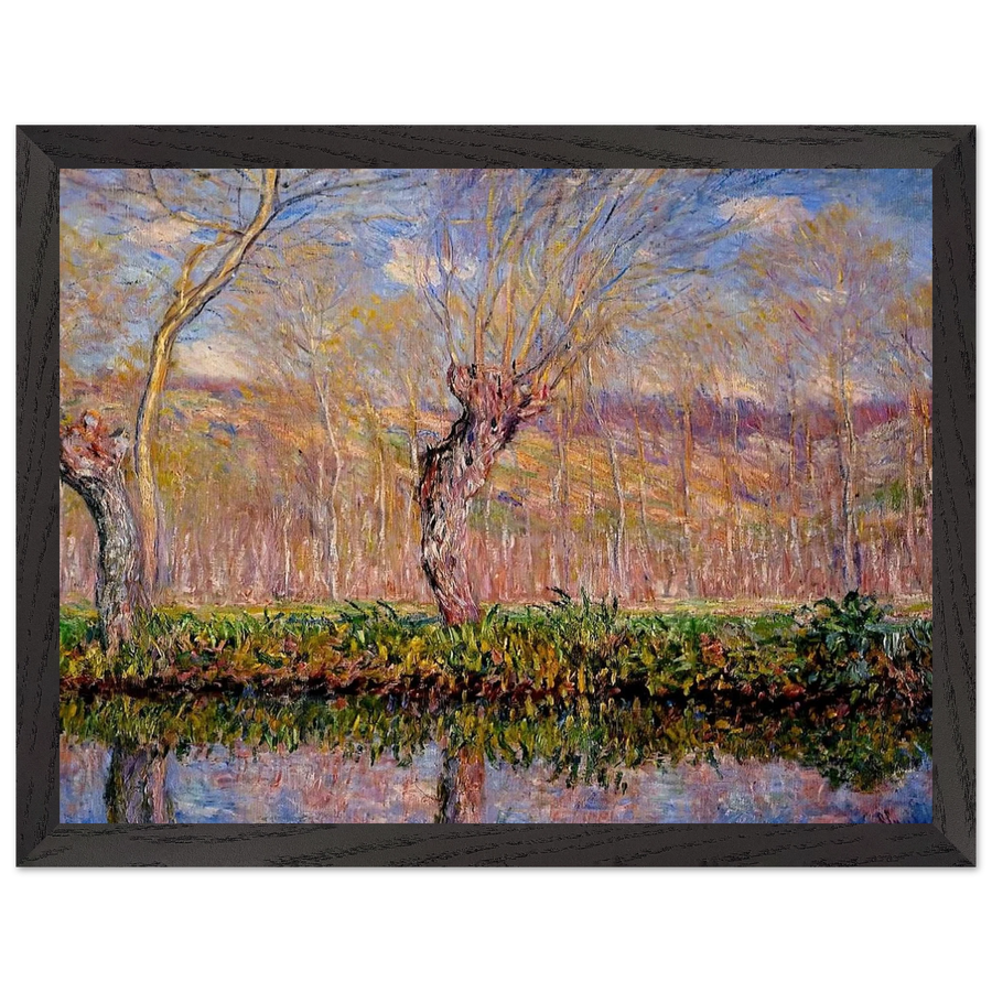 The Banks of the River Epte in Springtime by Claude Monet — Framed art print at Zephyeer