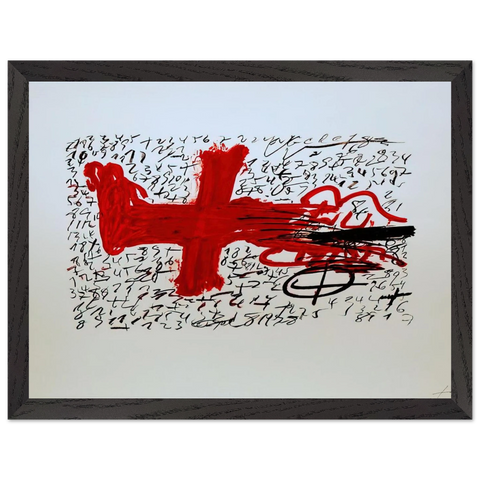 JAMBE ET CHIFFRES 1984 by Antoni Tapies — Framed art print at Zephyeer