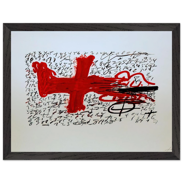 JAMBE ET CHIFFRES 1984 by Antoni Tapies — Framed art print at Zephyeer