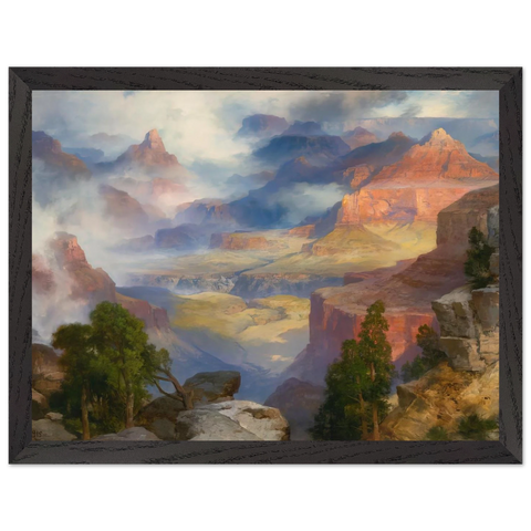 Grand Canyon in Mist by Thomas Moran — Framed art print at Zephyeer