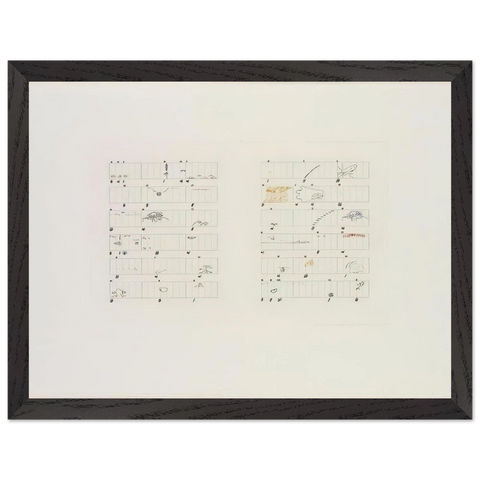 Score Without Parts 40 Drawings by ThoreauTwelve Haiku - 1978 by John Cage — Framed art print at Zephyeer