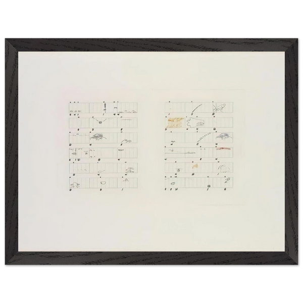 Score Without Parts 40 Drawings by ThoreauTwelve Haiku - 1978 by John Cage — Framed art print at Zephyeer