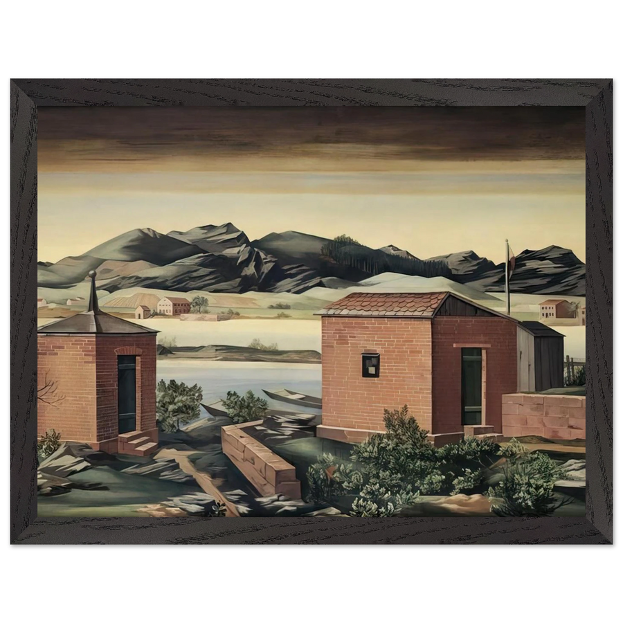 Imbarcadero a Zurigo - 1927 by Julius Bissier — Framed art print at Zephyeer