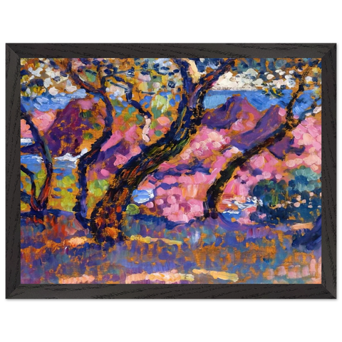 IN THE SHADE OF THE PINES STUDY 1905 by Theo van Rysselberghe — Framed art print at Zephyeer