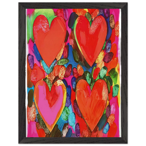 FOUR HEARTS 1969 by Jim Dine — Framed art print at Zephyeer