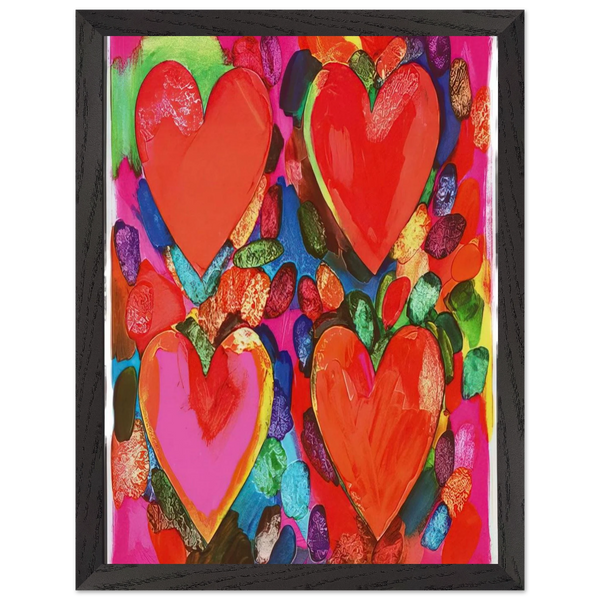 FOUR HEARTS 1969 by Jim Dine — Framed art print at Zephyeer
