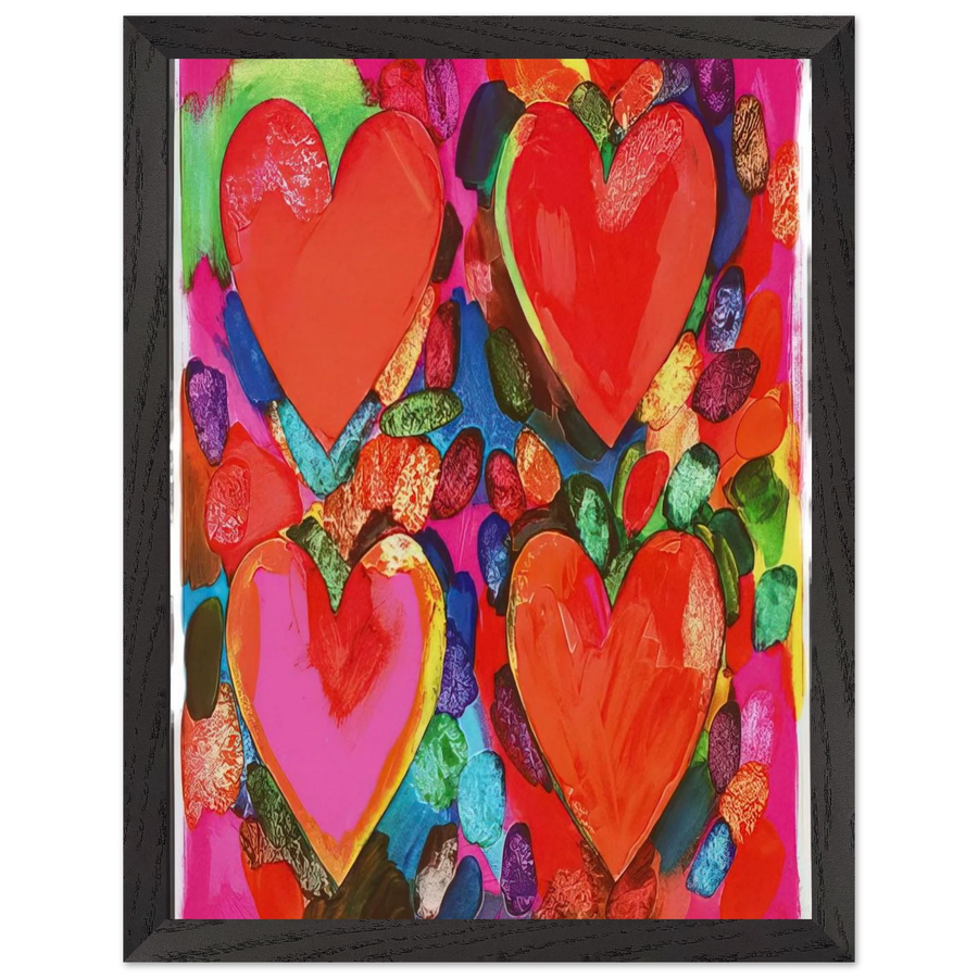 FOUR HEARTS 1969 by Jim Dine — Framed art print at Zephyeer