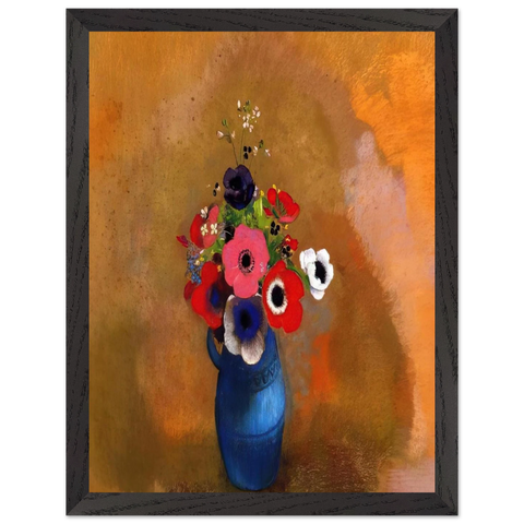 BOUQUET OF ANEMONES by Odilon Redon — Framed art print at Zephyeer