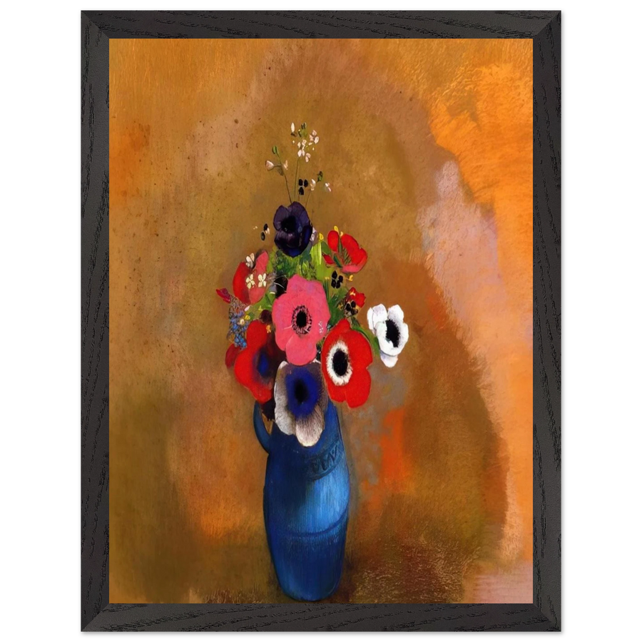 BOUQUET OF ANEMONES by Odilon Redon — Framed art print at Zephyeer
