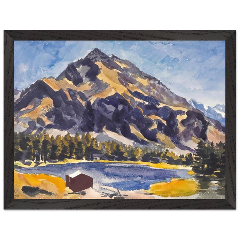 Bergsee A Mountain Lake - 1936 by Johannes Itten — Framed art print at Zephyeer