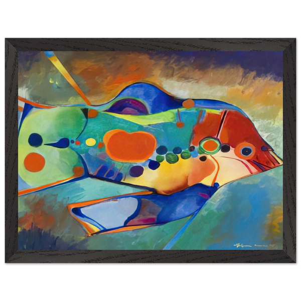 Fish - Naïve Art Primitivism by Aldemir Martins — Framed art print at Zephyeer